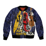Afro-Barbados Jazz Festival Bomber Jacket Abstract Jazz Art
