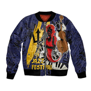 Afro-Barbados Jazz Festival Bomber Jacket Abstract Jazz Art