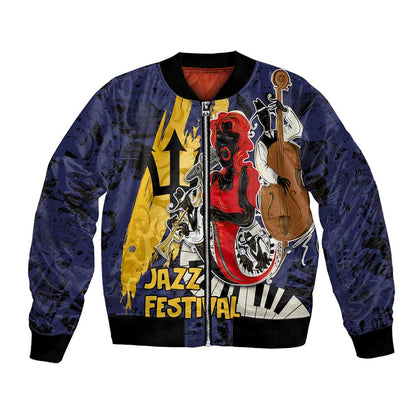 Afro-Barbados Jazz Festival Bomber Jacket Abstract Jazz Art