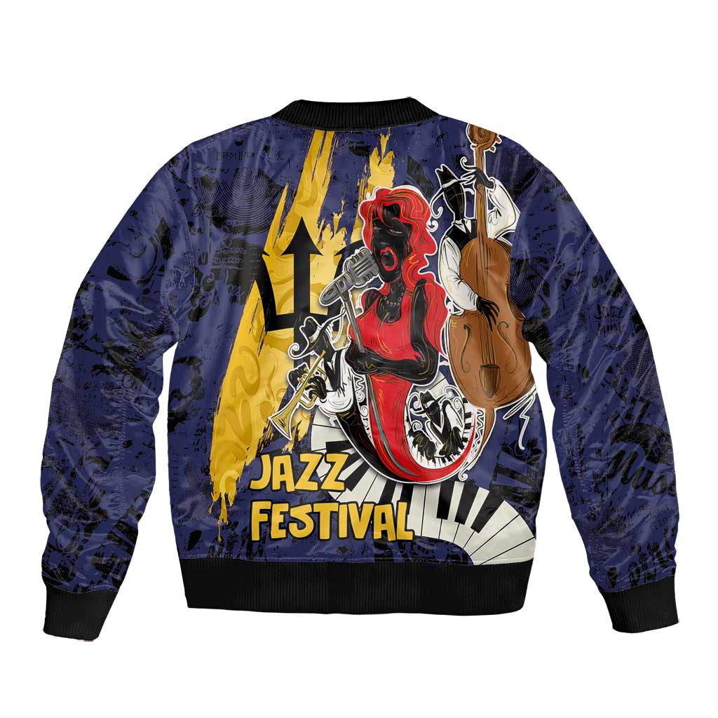 Afro-Barbados Jazz Festival Bomber Jacket Abstract Jazz Art