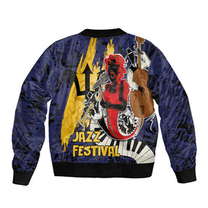 Afro-Barbados Jazz Festival Bomber Jacket Abstract Jazz Art