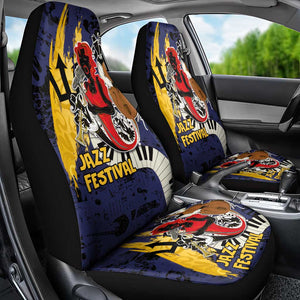 Afro-Barbados Jazz Festival Car Seat Cover Abstract Jazz Art