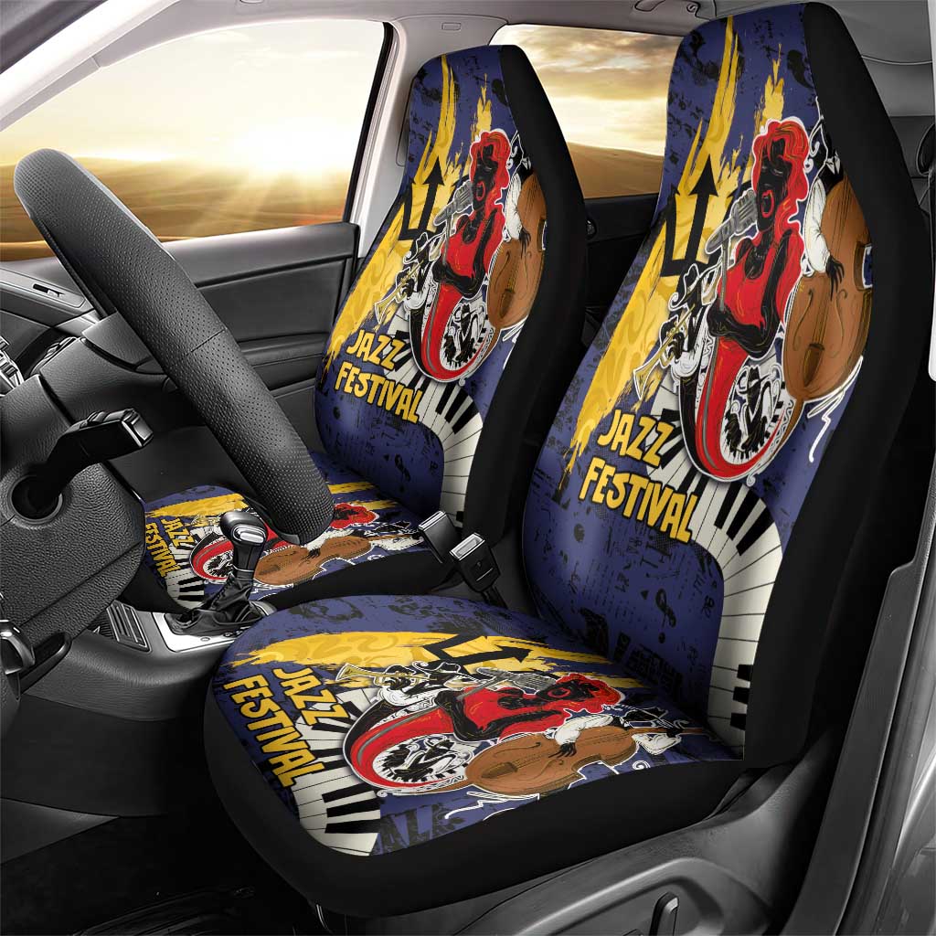 Afro-Barbados Jazz Festival Car Seat Cover Abstract Jazz Art