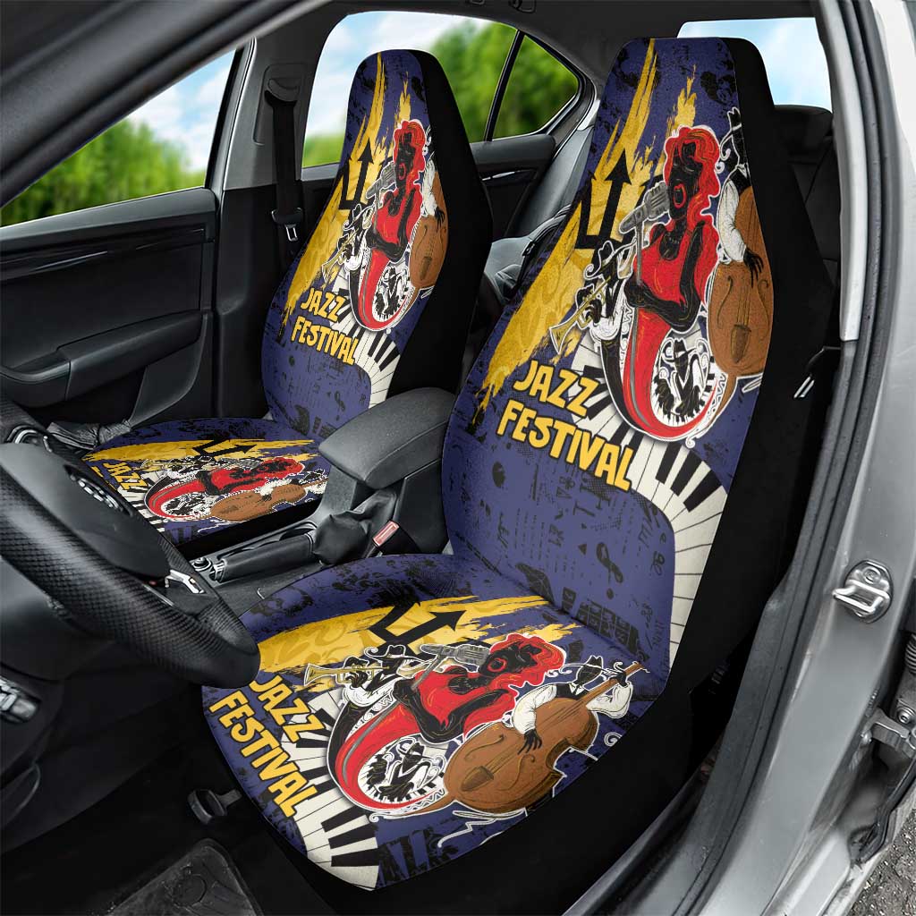 Afro-Barbados Jazz Festival Car Seat Cover Abstract Jazz Art