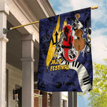 Afro-Barbados Jazz Festival Garden Flag Abstract Jazz Art