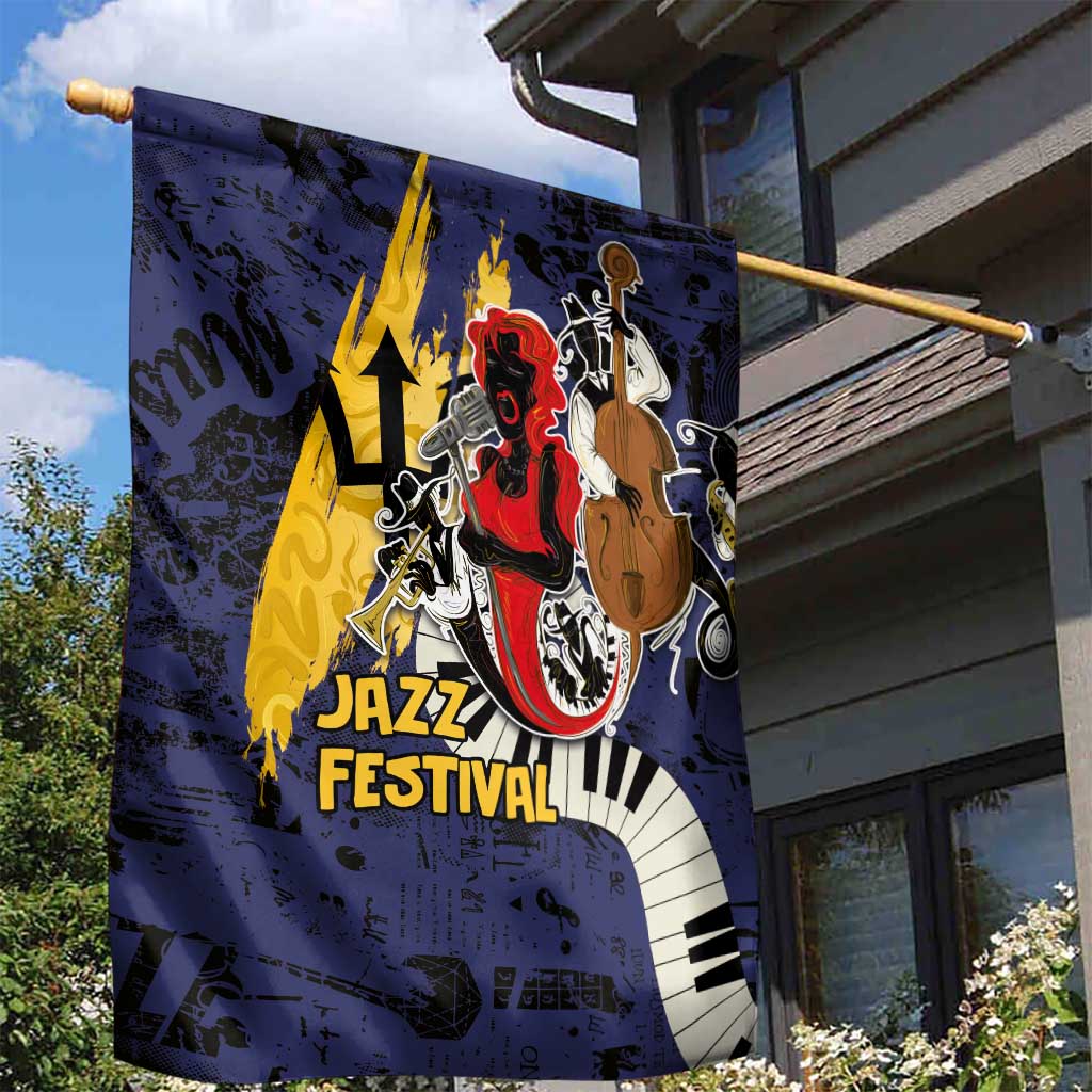 Afro-Barbados Jazz Festival Garden Flag Abstract Jazz Art