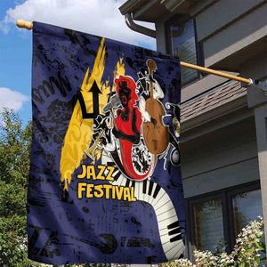 Afro-Barbados Jazz Festival Garden Flag Abstract Jazz Art
