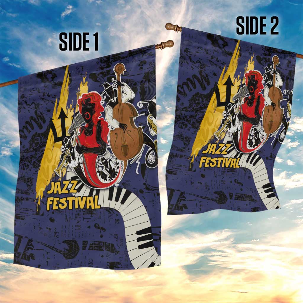 Afro-Barbados Jazz Festival Garden Flag Abstract Jazz Art