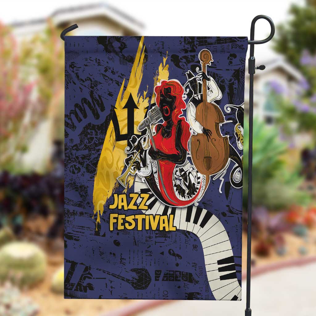 Afro-Barbados Jazz Festival Garden Flag Abstract Jazz Art