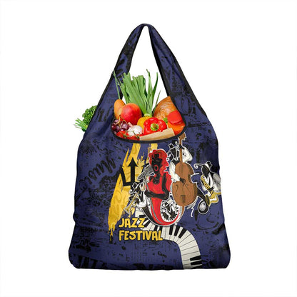 Afro-Barbados Jazz Festival Grocery Bag Abstract Jazz Art