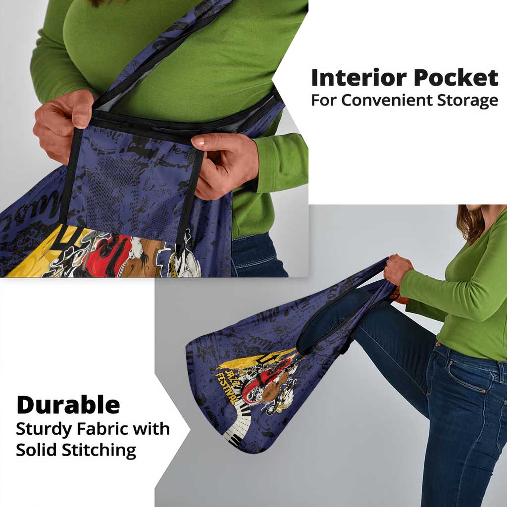 Afro-Barbados Jazz Festival Grocery Bag Abstract Jazz Art