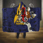 Afro-Barbados Jazz Festival Hooded Blanket Abstract Jazz Art