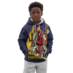 Afro-Barbados Jazz Festival Kid Hoodie Abstract Jazz Art