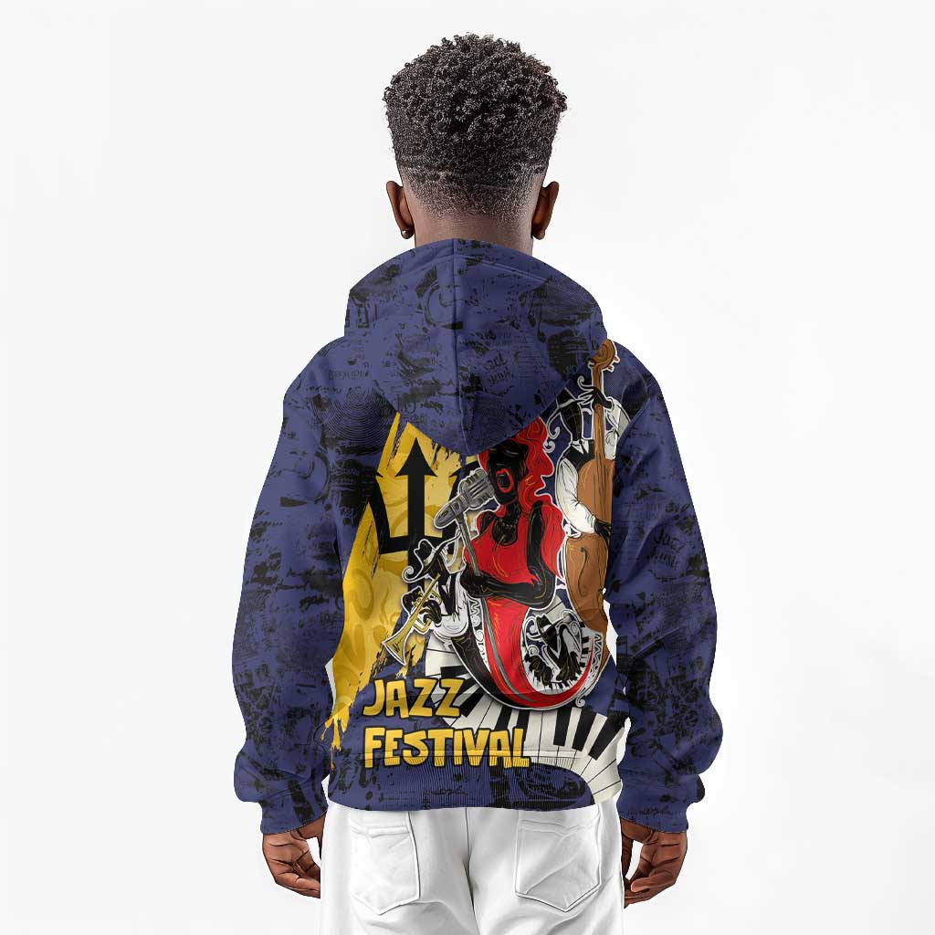 Afro-Barbados Jazz Festival Kid Hoodie Abstract Jazz Art