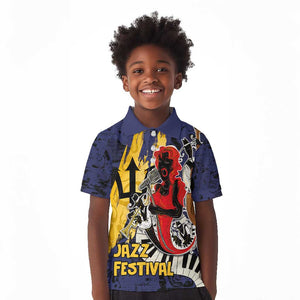 Afro-Barbados Jazz Festival Kid Polo Shirt Abstract Jazz Art