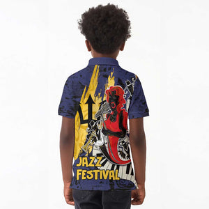 Afro-Barbados Jazz Festival Kid Polo Shirt Abstract Jazz Art