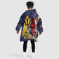 Afro-Barbados Jazz Festival Kid Wearable Blanket Hoodie Abstract Jazz Art