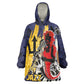 Afro-Barbados Jazz Festival Kid Wearable Blanket Hoodie Abstract Jazz Art
