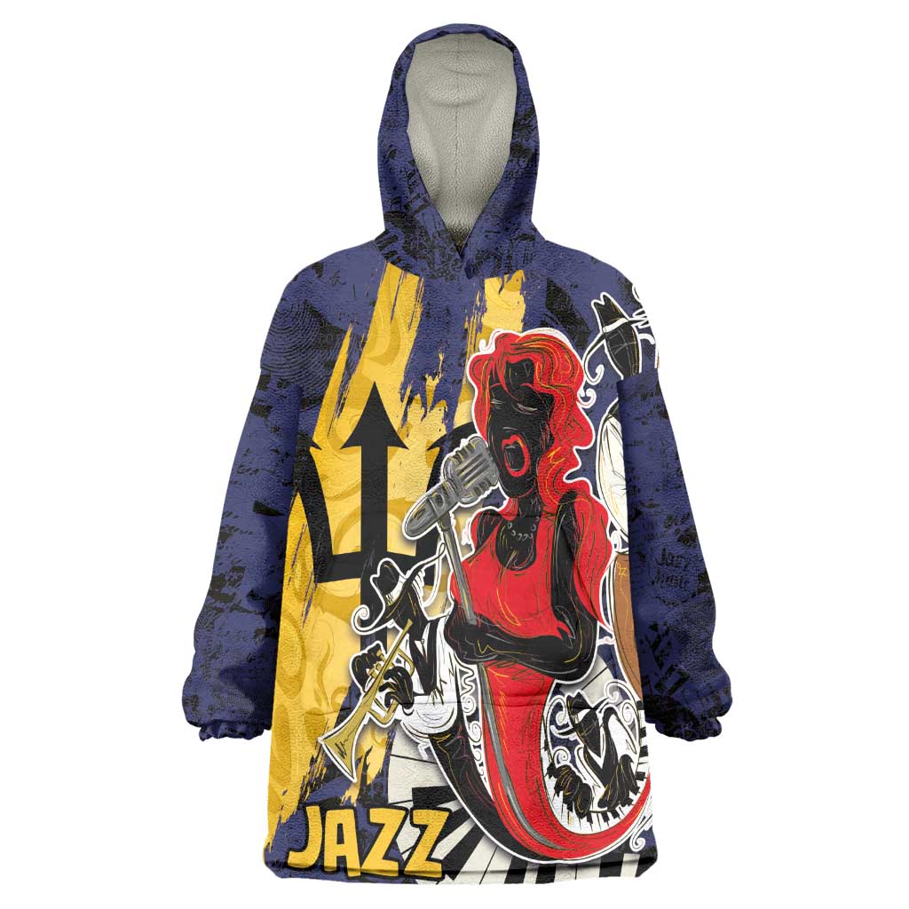 Afro-Barbados Jazz Festival Kid Wearable Blanket Hoodie Abstract Jazz Art