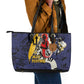 Afro-Barbados Jazz Festival Leather Tote Bag Abstract Jazz Art