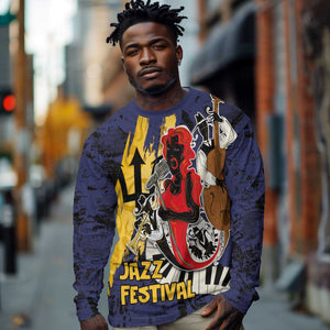 Afro-Barbados Jazz Festival Long Sleeve Shirt Abstract Jazz Art