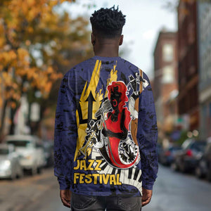 Afro-Barbados Jazz Festival Long Sleeve Shirt Abstract Jazz Art