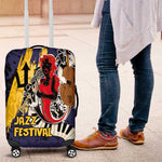 Afro-Barbados Jazz Festival Luggage Cover Abstract Jazz Art