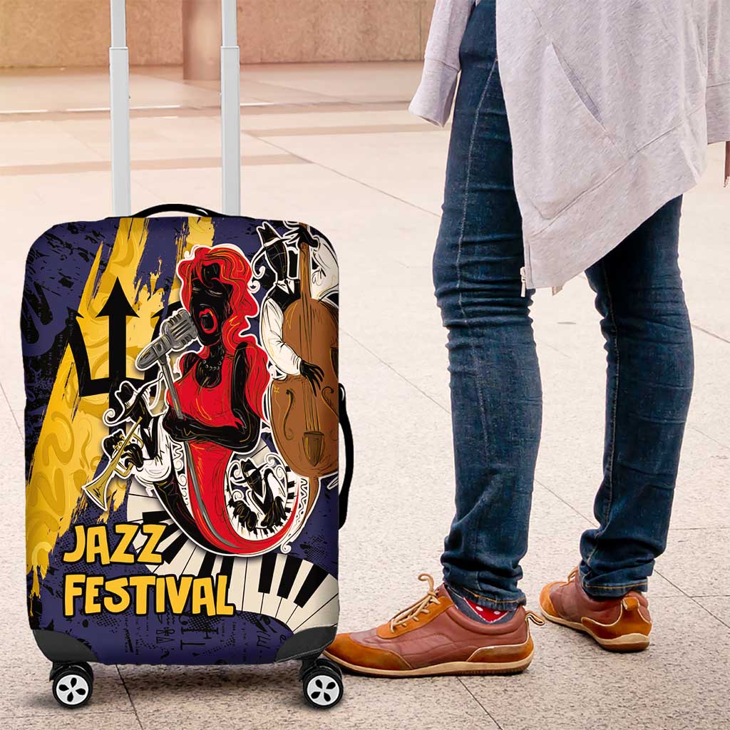 Afro-Barbados Jazz Festival Luggage Cover Abstract Jazz Art