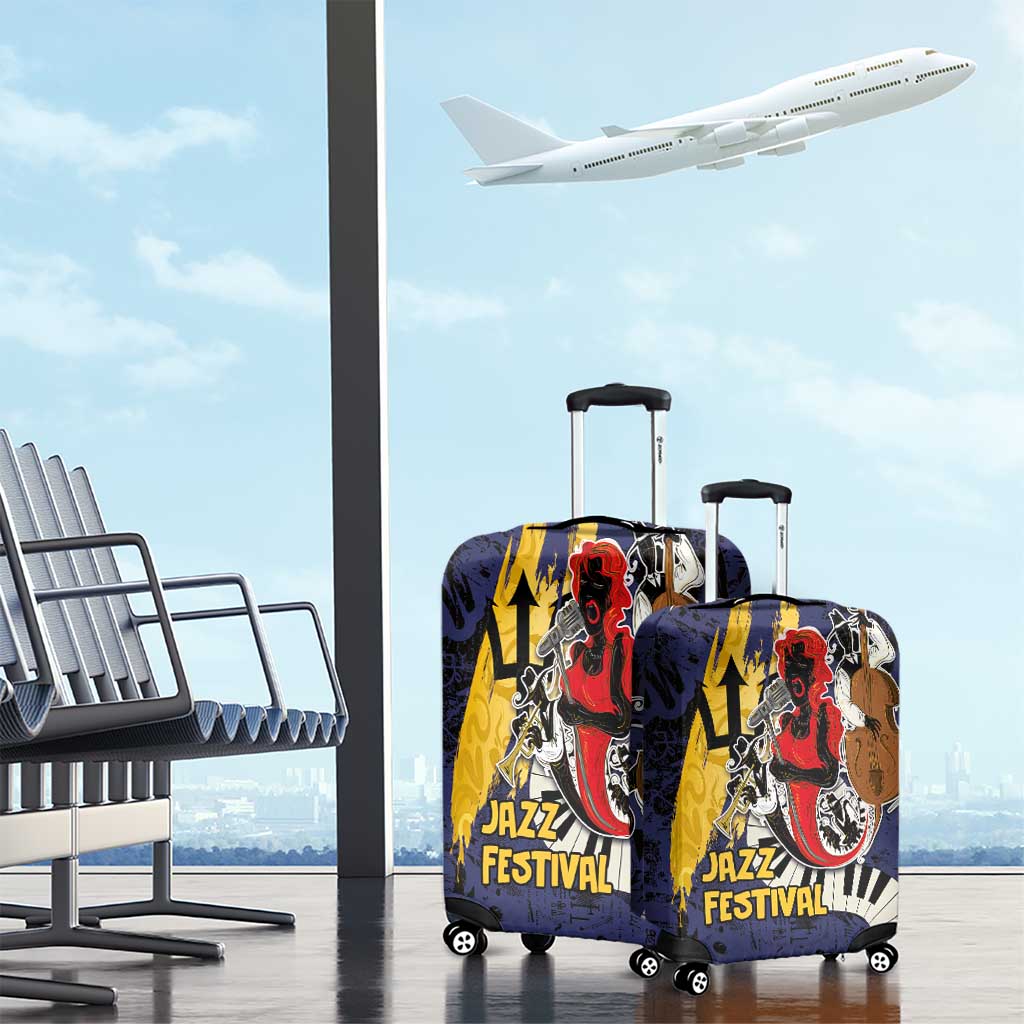 Afro-Barbados Jazz Festival Luggage Cover Abstract Jazz Art