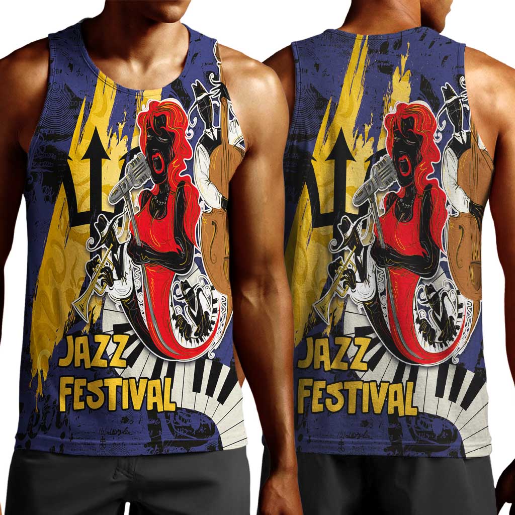 Afro-Barbados Jazz Festival Men Tank Top Abstract Jazz Art