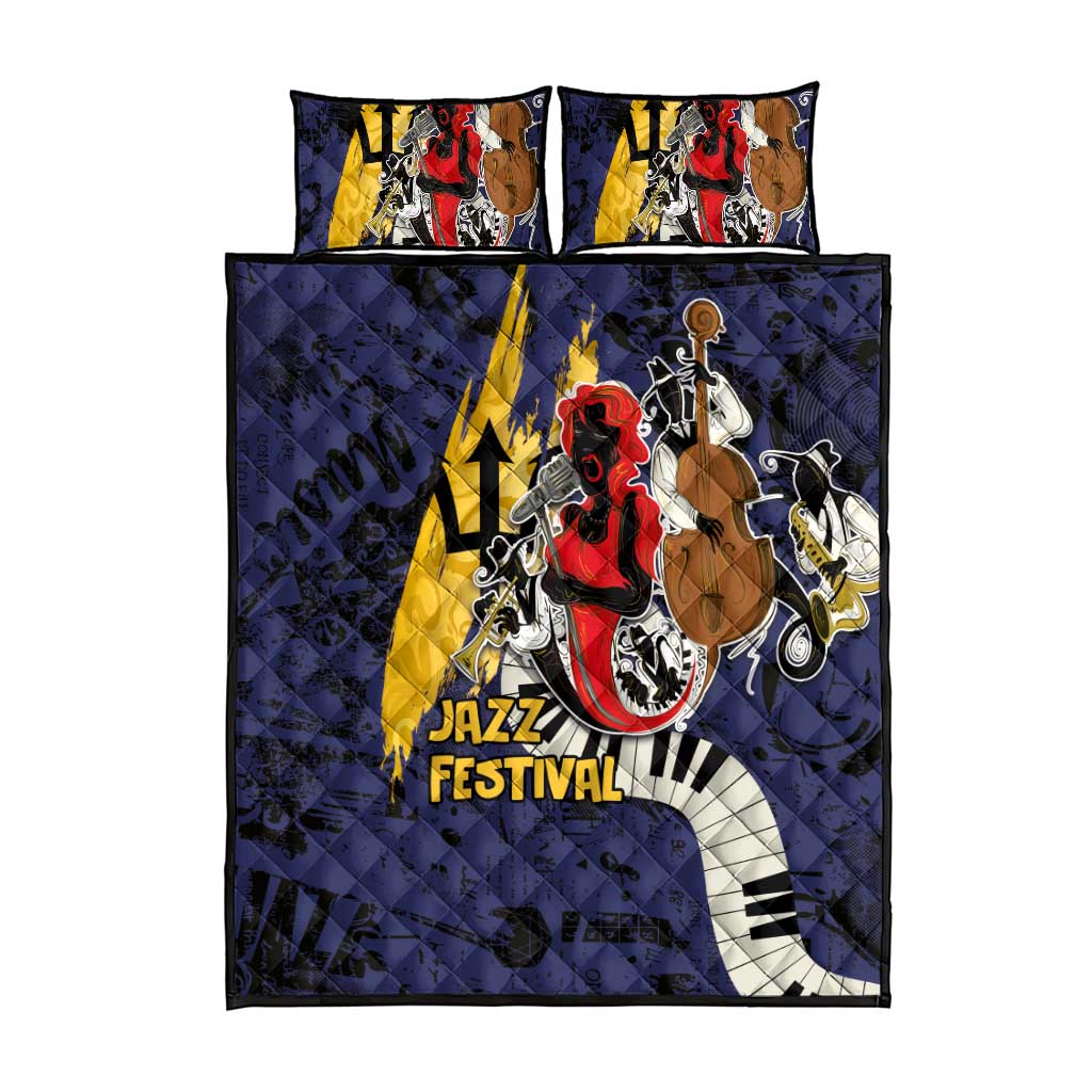 Afro-Barbados Jazz Festival Quilt Bed Set Abstract Jazz Art