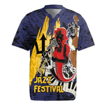 Afro-Barbados Jazz Festival Rugby Jersey Abstract Jazz Art