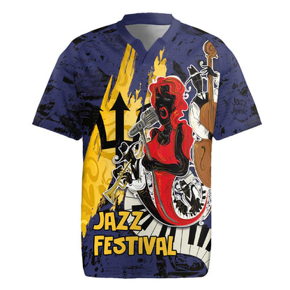 Afro-Barbados Jazz Festival Rugby Jersey Abstract Jazz Art
