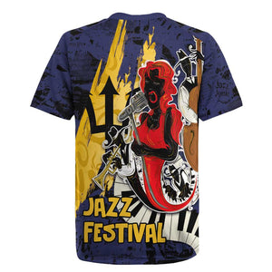 Afro-Barbados Jazz Festival Rugby Jersey Abstract Jazz Art