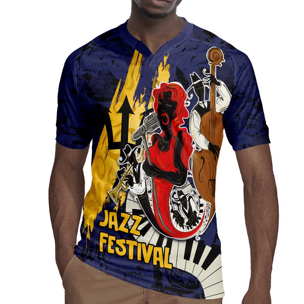 Afro-Barbados Jazz Festival Rugby Jersey Abstract Jazz Art