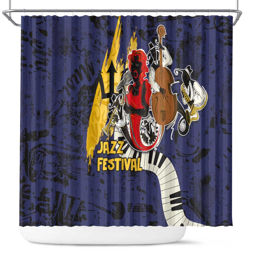 Afro-Barbados Jazz Festival Shower Curtain Abstract Jazz Art