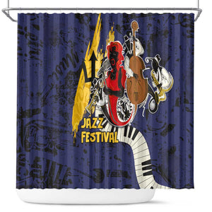 Afro-Barbados Jazz Festival Shower Curtain Abstract Jazz Art