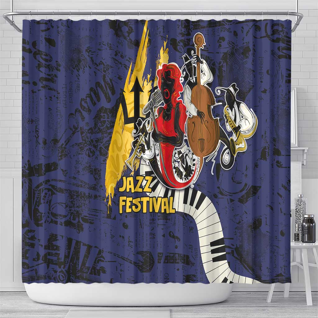 Afro-Barbados Jazz Festival Shower Curtain Abstract Jazz Art