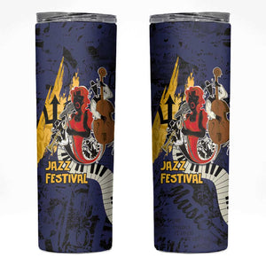 Afro-Barbados Jazz Festival Skinny Tumbler Abstract Jazz Art