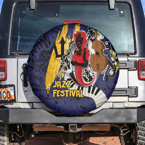 Afro-Barbados Jazz Festival Spare Tire Cover Abstract Jazz Art