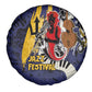 Afro-Barbados Jazz Festival Spare Tire Cover Abstract Jazz Art