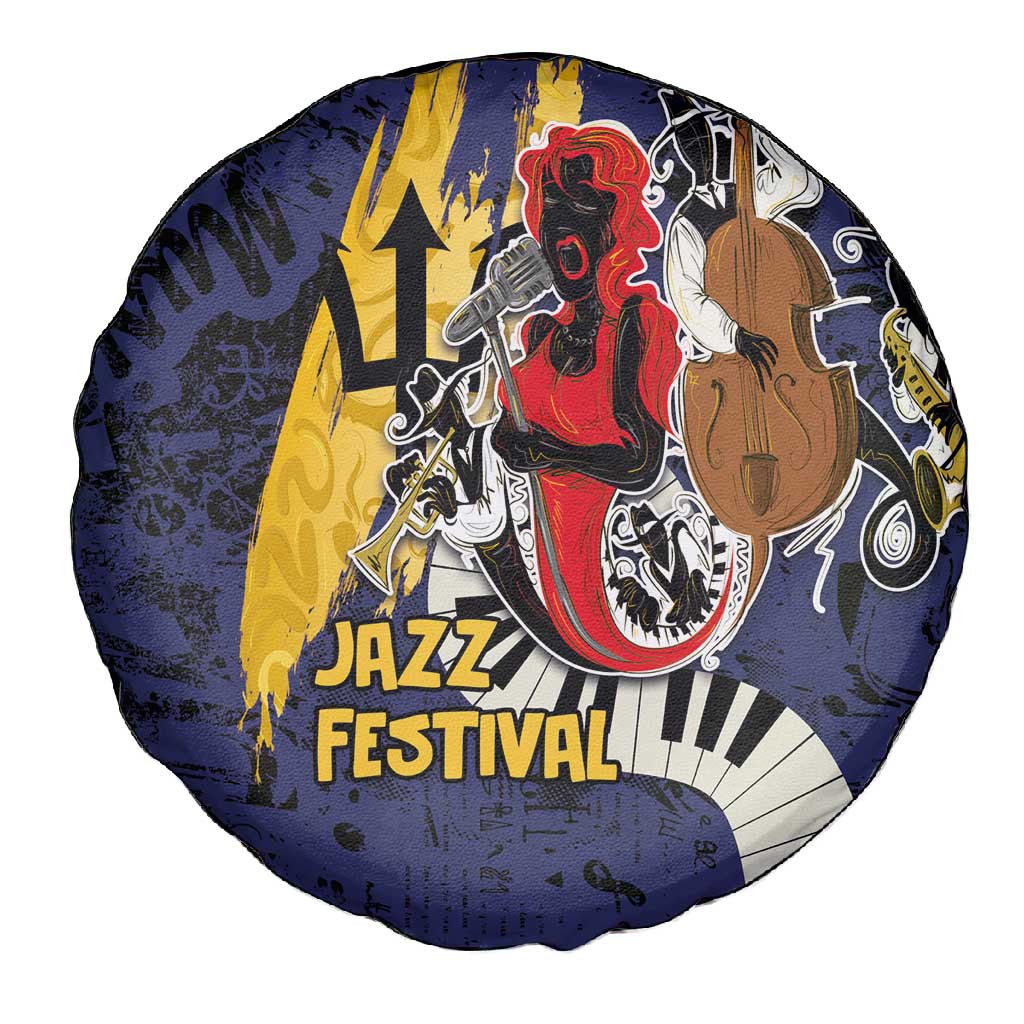 Afro-Barbados Jazz Festival Spare Tire Cover Abstract Jazz Art