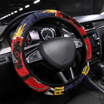 Afro-Barbados Jazz Festival Steering Wheel Cover Abstract Jazz Art