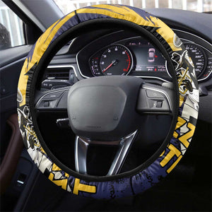 Afro-Barbados Jazz Festival Steering Wheel Cover Abstract Jazz Art