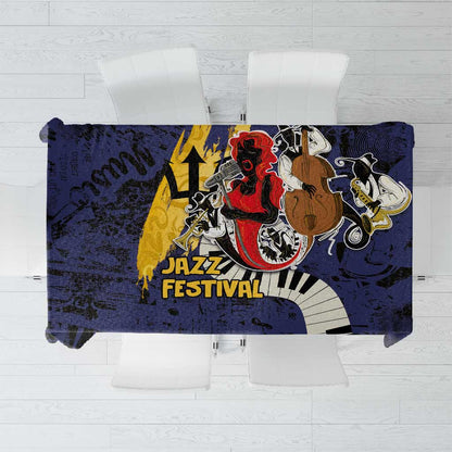 Afro-Barbados Jazz Festival Tablecloth Abstract Jazz Art