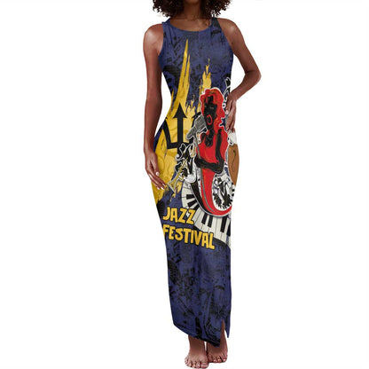 Afro-Barbados Jazz Festival Tank Maxi Dress Abstract Jazz Art