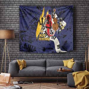 Afro-Barbados Jazz Festival Tapestry Abstract Jazz Art