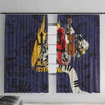 Afro-Barbados Jazz Festival Window Curtain Abstract Jazz Art