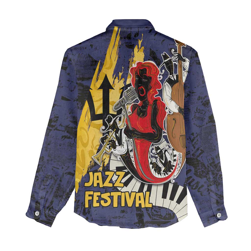 Afro-Barbados Jazz Festival Women Casual Shirt Abstract Jazz Art LT03