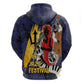 Afro-Barbados Jazz Festival Zip Hoodie Abstract Jazz Art